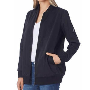 Blouson bomber en tricot respirant à col montant sur mesure pour femmes, manches longues, best-seller - Product Image 1