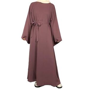 Femmes mignon arabe Style islamique modeste Robe Abaya Khimar manches chauve-souris Burqa Caftan Robe solide motif prière vêtement turquie - Product Image 1
