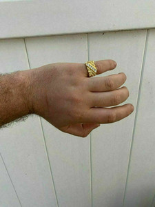 แหวนเพชรมอยส์ซอไนต์สำหรับผู้ชายแหวนทองคำแท้18K สีเหลืองชุบแฟชั่นเครื่องประดับโลหะแหวนหมั้นสำหรับงานแต่งงานและของขวัญ - Product Image 4