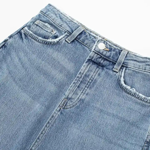 Cómodos pantalones vaqueros de uso diario para mujer de primera calidad, pantalones vaqueros de cintura alta, ajustados, rasgados, de pierna ancha, elásticos, planos, elegantes, informales, de invierno - Product Image 4