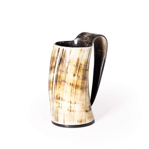 Tazas de Cuerno de Búfalo Africano - Taza de Cuerno Vikinga Ecológica con Asa, Logotipo Personalizable, Alta Calidad - Product Image 1