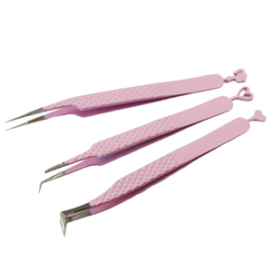 Pinces à épiler professionnelles en acier inoxydable pour extensions de cils, épaisseur 0,20 mm, pour cils volume et classiques Fettle Med/OEM - Product Image 2