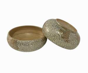 Bol en bambou en matière organique réutilisable et facile à nettoyer, parfait pour le service quotidien et la décoration de table. - Product Image 4