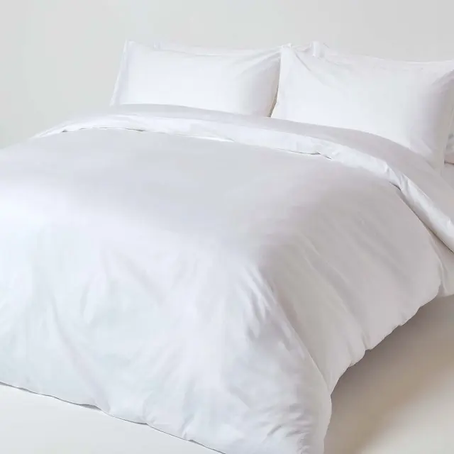 White Organic Cotton Duvet Covers GOTS certificate Hot selling high quality Anti-wrinkle Soft Premium King Size Bed duvet Cover