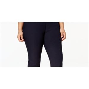 Pantaloni Cropped da Donna Charter Club Taglia Plus 14W, Vita Alta, Effetto Snellente, Stile a Tubino, Blu - Product Image 2