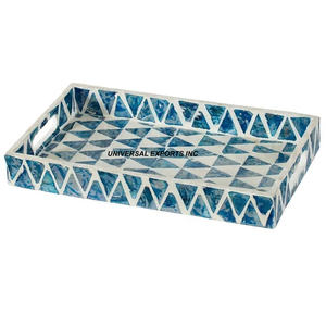 Rectangle autocollant conception plateau de service hôtel et Restaurant fournitures plateau de service taille personnalisée fantaisie plateau de service en bois - Product Image 1