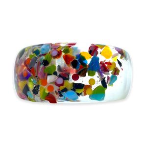 Bijoux TRADITIONNELS Résine Acrylique Bracelet Bracelet Exagéré Éblouissant Multicolore Large Irrégulier Carré Acrylique Bracelets - Product Image 2