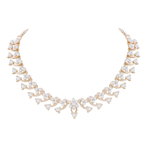 Alex Jewellery-Conjunto de collar de gargantilla de diamantes austriacos florales delicados - Product Image 4