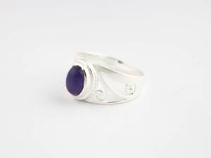 Кольцо унисекс из стерлингового серебра 925 пробы с натуральным аметистом овальной формы, ручной работы, камень февраля, обручальное - Product Image 2