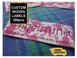 Étiquettes de vêtements imprimées en polyester de haute qualité Étiquettes de taille de pli d'extrémité tissée avec logo personnalisé pour T-shirts et chaussures - Product Image 6