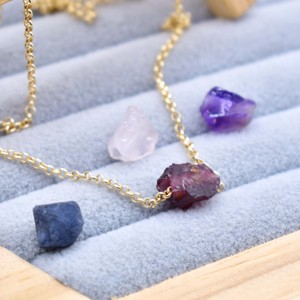 Collar de amatista hecho a mano tamaño de piedra 8-10 Mm 3mm collar de piedra perforada collar de cadena Rolo chapado en oro para joyería de regalo de mamá - Product Image 2