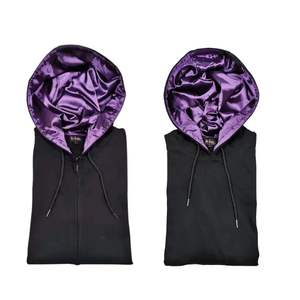 Sudadera con capucha Premium suave y cómoda Sudadera con capucha de seda para hombres y mujeres sudaderas con capucha forradas de satén personalizadas - Product Image 6