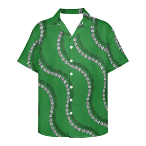 <b>Tropical</b> Printed Cuban Collar Men's Polyester Cotton Short Sleeve Casual Fashion Beach <b>Shirt</b> UV Protection Breathable Fabric - Product Image 4