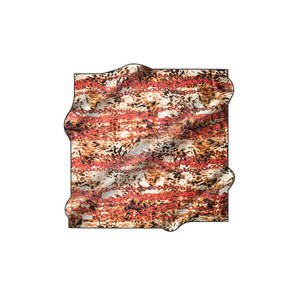 Écharpe carrée en crêpe de soie satinée Pierre Cardin 90x90 avec motif chaîne - Product Image 1