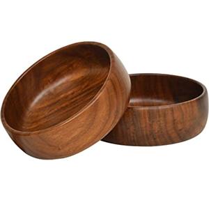 <b>Sticker</b> Printed Rounded Shape Wooden Salad Serving Bowl Dinnerware Soup Bowls Large Marketing Product <b>Kitchen</b> Bowl - Product Image 5