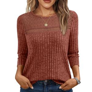 Suéter de Punto para Mujer, 100% Algodón, Precio al por Mayor 2026, Personalizado, 7GG, Invierno, Cuello Redondo, Talla Grande, Servicio OEM de Alta Calidad de BD - Product Image 1
