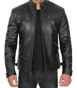 Chaqueta de Motociclista Clásica para Hombre, Corte Entallado, Estilo Urbano, Cuero, Invierno, Transpirable, Bordada, Color Personalizado, Servicio OEM - Product Image 2