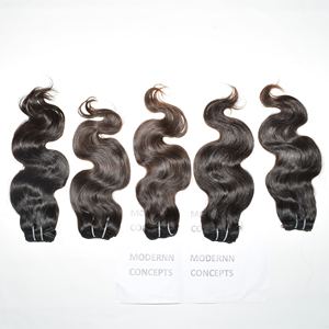 100% cuticule vierge crue alignée sans traitement chimique fournisseur faisceaux bodywave naturels temple extensions de cheveux vietnamiens humains - Product Image 3