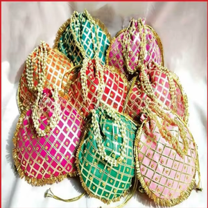 Combo de bolsos y embrague para boda, diseñador hecho a mano, cuentas doradas, trabajo, para favor y cualquier función - Product Image 5