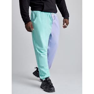 Multicolor Plus Sizes Joggers <b>Trousers</b> Men Two Toned Embroidered Patched Drawstring Waist Sweatpants - Product Image 5