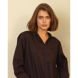 Blusa Formal de Algodón para Mujer VETALI, Bordada con Flores, Popelina de Seda, Cuello con Volantes, Talla Única y XL a 4XL, Negra, para Fiestas - Product Image 2