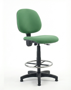 Hot Sale Eco Modern Drafting <b>Stool</b> Gas Lift Swivel Footrest Ring Fabric Upholstered ARSU Star Base Steel Hospital School Office - Product Image 2