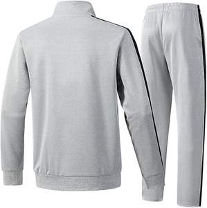 Recién llegado, conjuntos de ropa deportiva ajustada para hombre hechos en fábrica, pantalones de chándal transpirables de algodón 100%, Top con capucha, diseño liso, Invierno - Product Image 6
