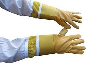 Gants d'apiculture en cuir véritable Excellent matériau Ignifuge Anti-coupure Anti-Slip Anti-Heat Fonctions pour la protection des mains et des bras - Product Image 2