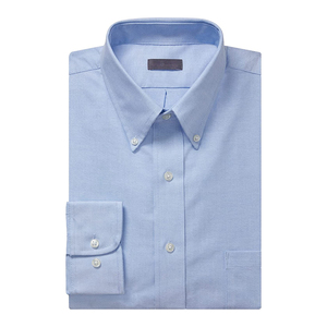 Chemise habillée pour homme, coupe classique, en tissu Oxford uni, col boutonné, à prix abordable - Product Image 3