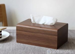 Handcrafted Wood Tissue Holder Cover by Viet Fargimex Custom Luxury for Your Bathroom Bedroom Dining Office Kitchen - Product Image 5
