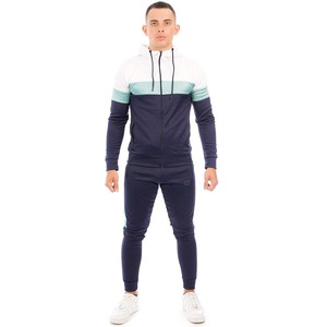 Fabricant OEM Ensemble de survêtements jogging coupe ajustée Lavage à l'acide Écusson de broderie en détresse Pantalon de survêtement évasé Ensembles de sweat à capuche - Product Image 1