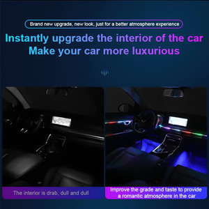 Luce Atmosfera Auto RGB LED 18-in-1 Decorazione Interna Striscia Luminosa in Acrilico con Controllo App Smartphone 16M Colori e Sincronizzazione Musicale - Product Image 3