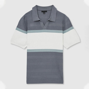 Polo texturé en tricot moderne offrant confort et style Polo texturé en tricot à manches courtes - Product Image 6