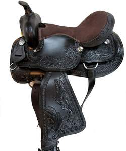 Sillín de caballo de carreras occidental de alta calidad | Tachuela de cuero para placer, sendero y equitación de vaquero, equipo premium a precio asequible - Product Image 4