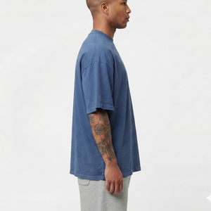 T-shirt vierge personnalisé OEM, T-shirts graphiques streetwear, T-shirt uni oversize grande taille, T-shirt oversize vintage pour homme - Product Image 6