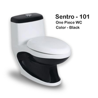 Inodoro de Cerámica Moderno Sentro-101, Inodoro de Cerámica de Una Pieza con Descarga por Gravedad, Asiento de Inodoro Occidental, Artículos Sanitarios Modernos para Baño