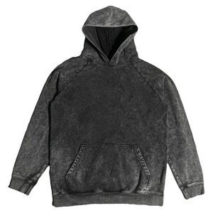 Sweat à capuche oversize en coton uni pour hommes et femmes, design délavé à l'acide, respirant, séchage rapide, confortable, avec poignets et taille côtelés doublés - Product Image 3