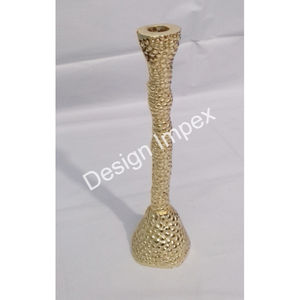 Wedding Decorative <b>Candle</b> Holder Dotted Texture Design Premium <b>Gold</b> <b>Candle</b> Stand With Anti Slip Base - Product Image 6