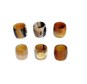 Servilletero de cuerno de búfalo Anillos de servilleta de cuerno de alta calidad únicos 100% Anillos de servilleta de cuerno de buey de búfalo real Precio barato - Product Image 4