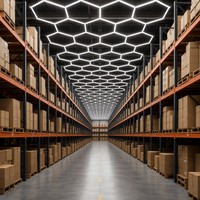 Lámpara Industrial para Almacenes, Naves Industriales y Talleres, con Rejilla Modular para Techo, Ahorro de Energía - 2