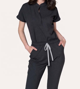 Ensembles de gommage médical pour femmes uniformes hospitaliers haut de gamme coton/polyester avec spandex pour les soins infirmiers-vente en gros - Product Image 2