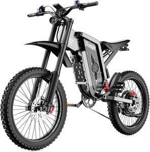 Bici elettrica della sporcizia per adulti moto elettrica Mountain Bike 6000W (picco) motore 7 velocità 1800wh batteria, 50mph fuori strada elettrica - Product Image 1