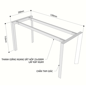 ขาโต๊ะระบบประกอบได้ Trian Concept 140x60 ซม. รุ่น HCTA003 หมวดหมู่สินค้าเสื้อโค้ทผู้หญิง - Product Image 2