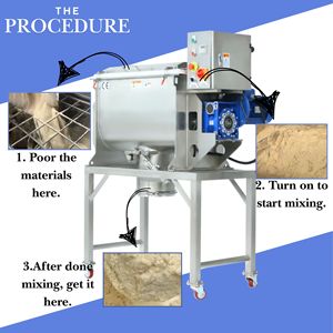 Mezclador horizontal de cinta de capacidad de 500kg de soldadura completa para máquina mezcladora de especias de avena de granos de arroz - Product Image 6