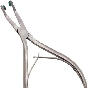 Alicates de corona dental, herramientas de dentista, alicates temporales de extracción de dientes con acero inoxidable de goma verde - Product Image 1