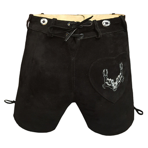 100% High Quality Bavarian Ladies Trachten Embroidered Genuine <b>Leather</b> Lederhose <b>Shorts</b> Breathable <b>Women's</b> Lederhosen - Product Image 2