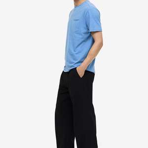 T-shirt à manches courtes et col en O pour homme, 100% coton, séchage rapide, couleur unie, design vierge, pour l'extérieur, 200 grammes de tissu - Product Image 4