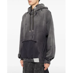 Sweat-shirt pour homme fabriqué directement en usine, avec taille, couleur et logo personnalisés, vêtements décontractés de haute qualité, sweat-shirt pour homme délavé - Product Image 2