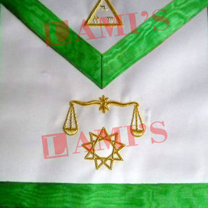 Tablier de rite écossais 8e degré maçonnique fabriqué en usine Tablier de régalia de francs-maçons personnalisé à vendre - Product Image 6