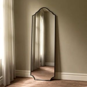 Elegant Gold <b>Full</b> <b>Length</b> <b>Mirror</b> With Decorative Soft Corner Frame For Stylish Home Interior Decor - Product Image 3